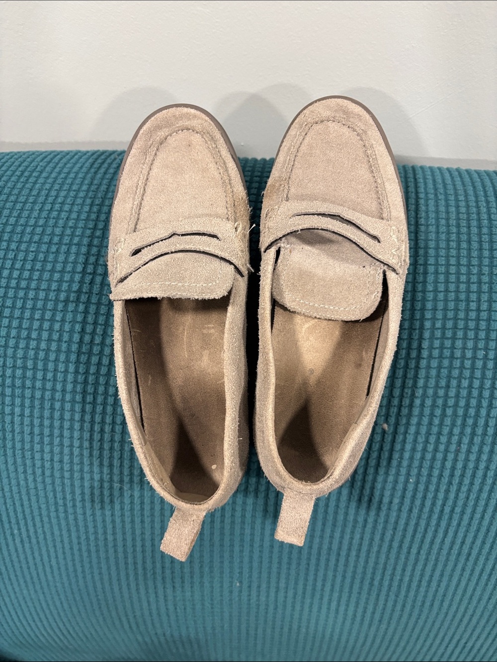 Vionic Grey Suede Women's Penny Loafers